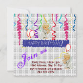 Invitation Carton d'invitation d'anniversaire Ange (Dos)