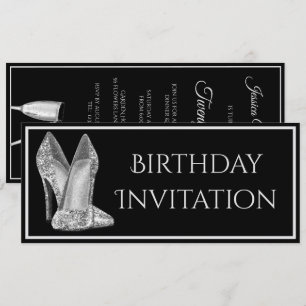 Invitation Carton d'invitation d'anniversaire avec chaussures