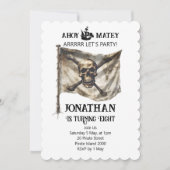 Invitation Carton d'invitation d'anniversaire avec drapeau de (Devant)