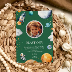 Invitation Carton d'invitation d'anniversaire avec photo pour