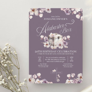 Invitation Carton d'invitation d'anniversaire Boîte d'albâtre
