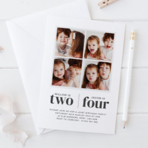 Invitation Carton d'invitation d'anniversaire conjoint avec c