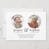 Invitation Carton d'invitation d'anniversaire conjoint avec p (Devant)