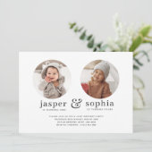 Invitation Carton d'invitation d'anniversaire conjoint avec p (Debout devant)