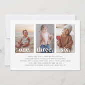 Invitation Carton d'invitation d'anniversaire conjoint avec p (Dos)