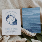 Invitation Carton d'invitation d'anniversaire dauphin à peint