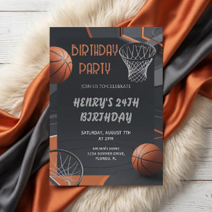 Invitation Carton d'invitation d'anniversaire de basketball d