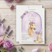 Invitation Carton d'invitation d'anniversaire de cheval flora