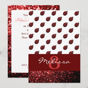 Invitation Carton d'invitation d'anniversaire de coccinelle r