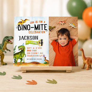 Invitation Carton d'invitation d'anniversaire de dinosaure Ph