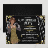 Invitation Carton d'invitation d'anniversaire de fille Africa (Devant / Derrière)
