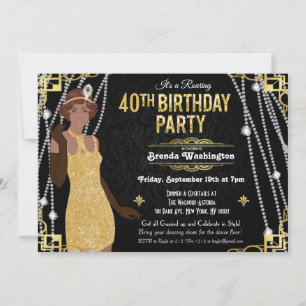 Invitation Carton d'invitation d'anniversaire de fille Africa