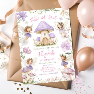 Invitation Carton d'invitation d'anniversaire de fille fée pa