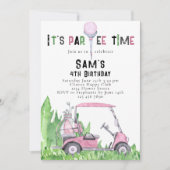 Invitation Carton d'invitation d'anniversaire de golf Golf Pa (Devant)