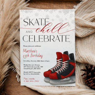 Invitation Carton d'invitation d'anniversaire de hockey sur g