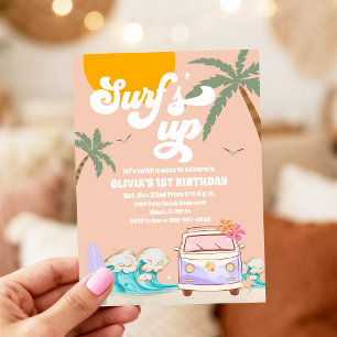 Invitation Carton d'invitation d'anniversaire de la plage de 