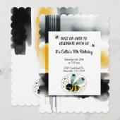 Invitation Carton d'invitation d'anniversaire de l'abeille fa (Devant / Derrière)