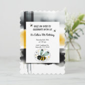 Invitation Carton d'invitation d'anniversaire de l'abeille fa (Debout devant)