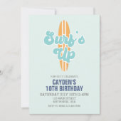 Invitation Carton d'invitation d'anniversaire de plage de pla (Devant)