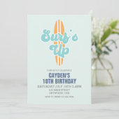 Invitation Carton d'invitation d'anniversaire de plage de pla (Debout devant)