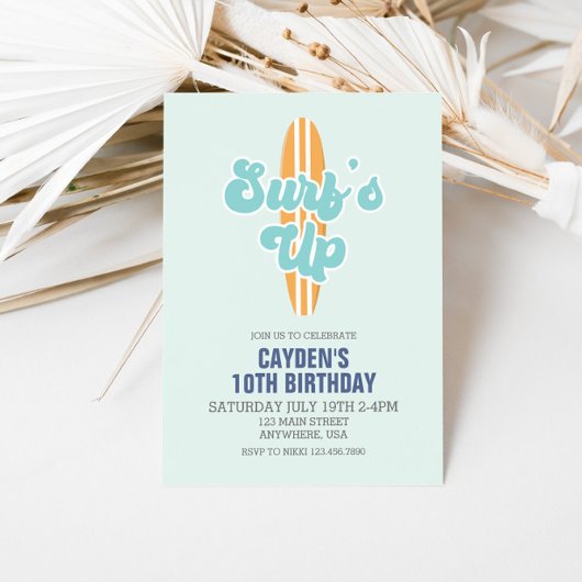 Invitation Carton d'invitation d'anniversaire de plage de pla