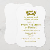 Invitation Carton d'invitation d'anniversaire de princesse à (Devant / Derrière)