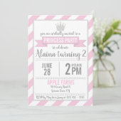 Invitation Carton d'invitation d'anniversaire de princesse de (Debout devant)