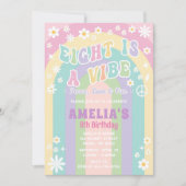Invitation Carton d'invitation d'anniversaire Eight is a Vibe (Devant)
