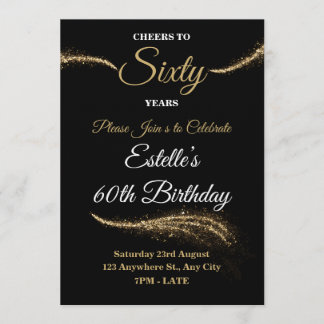 Invitation Carton d'invitation d'anniversaire élégant et pers