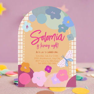 Invitation Carton d'invitation d'anniversaire en forme d'arch