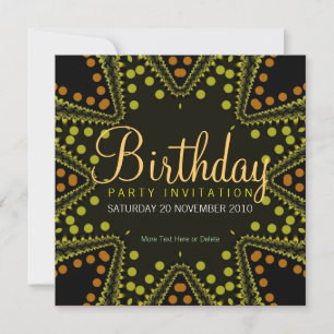 Invitation Carton d'invitation d'anniversaire étoile de point