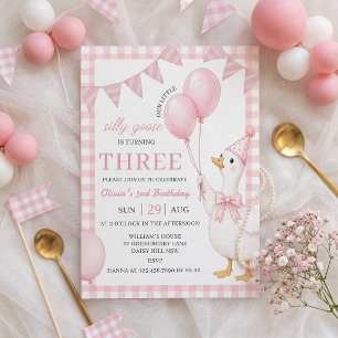 Invitation Carton d'invitation d'anniversaire Fille en vichy