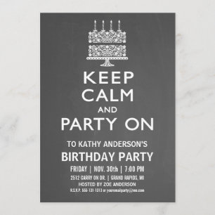 Invitation Carton d'invitation d'anniversaire « Garder son ca