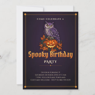 Invitation Carton d'invitation d'anniversaire Halloween Choue
