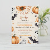 Invitation Carton d'invitation d'anniversaire Halloween pour (Debout devant)