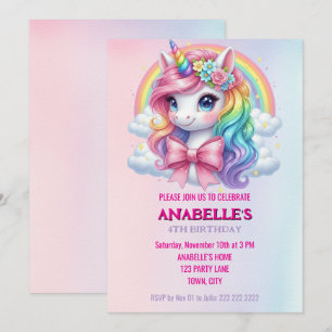 Invitation Carton d'invitation d'anniversaire magique personn