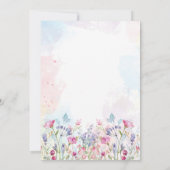 Invitation Carton d'invitation d'anniversaire Papillon Pastel (Dos)