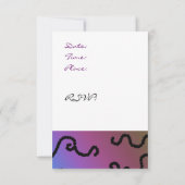 Invitation Carton d'invitation d'anniversaire perlé violet et (Dos)