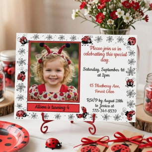 Invitation Carton d'invitation d'anniversaire photo de coccin