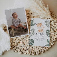 Carton d'invitation d'anniversaire photo de tigre