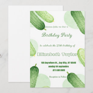 Invitation Carton d'invitation d'anniversaire Pickles & Conco
