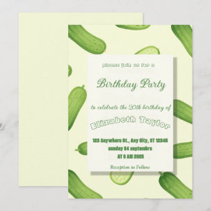 Invitation Carton d'invitation d'anniversaire Pickles & Conco