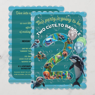 Invitation Carton d'invitation d'anniversaire plat à bordure
