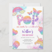 Invitation Carton d'invitation d'anniversaire Pop It (Devant)