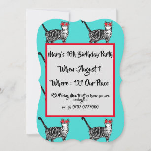 Invitation Carton d'invitation d'anniversaire pour adolescent