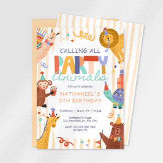 Invitation Carton d'invitation d'anniversaire pour enfants An