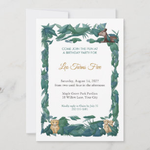 Invitation Carton d'invitation d'anniversaire pour enfants Un