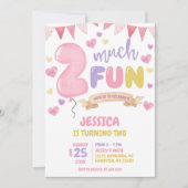 Invitation Carton d'invitation d'anniversaire pour fille Two (Devant)