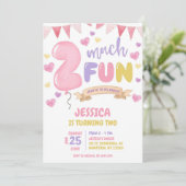 Invitation Carton d'invitation d'anniversaire pour fille Two (Debout devant)