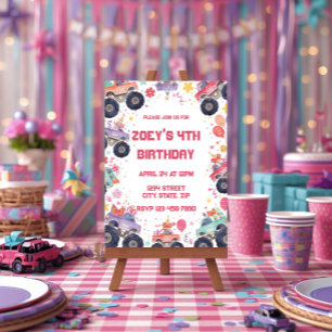 Invitation Carton d'invitation d'anniversaire pour filles Mon